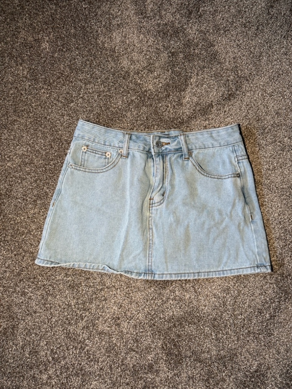 White Fox Boutique Light Blue Denim Mini Skirt Size S
